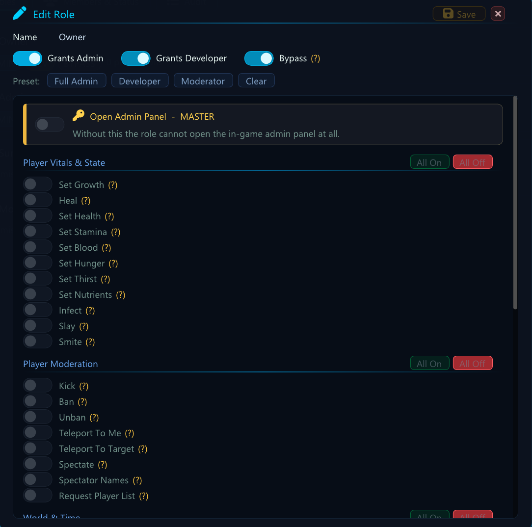 Admin Permission System