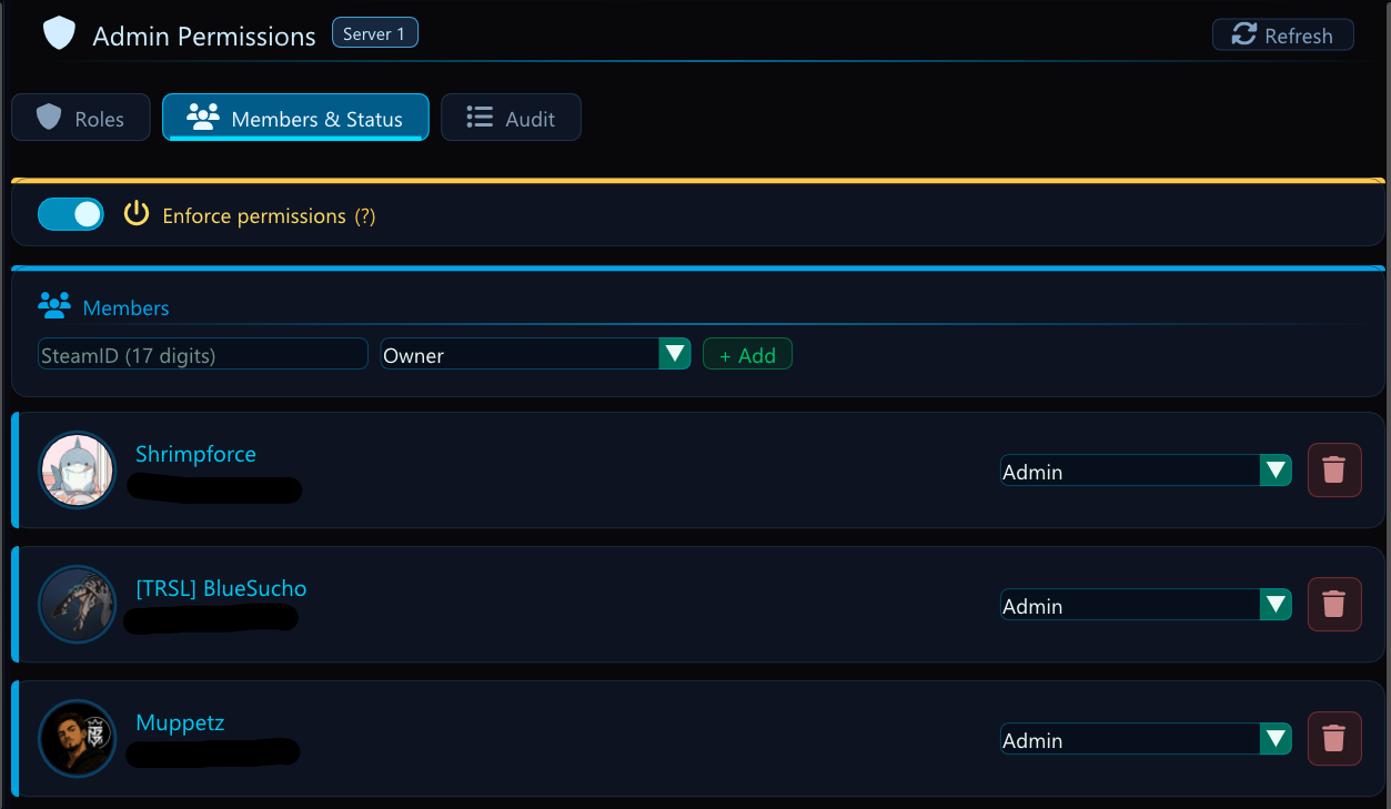 Admin Permission System