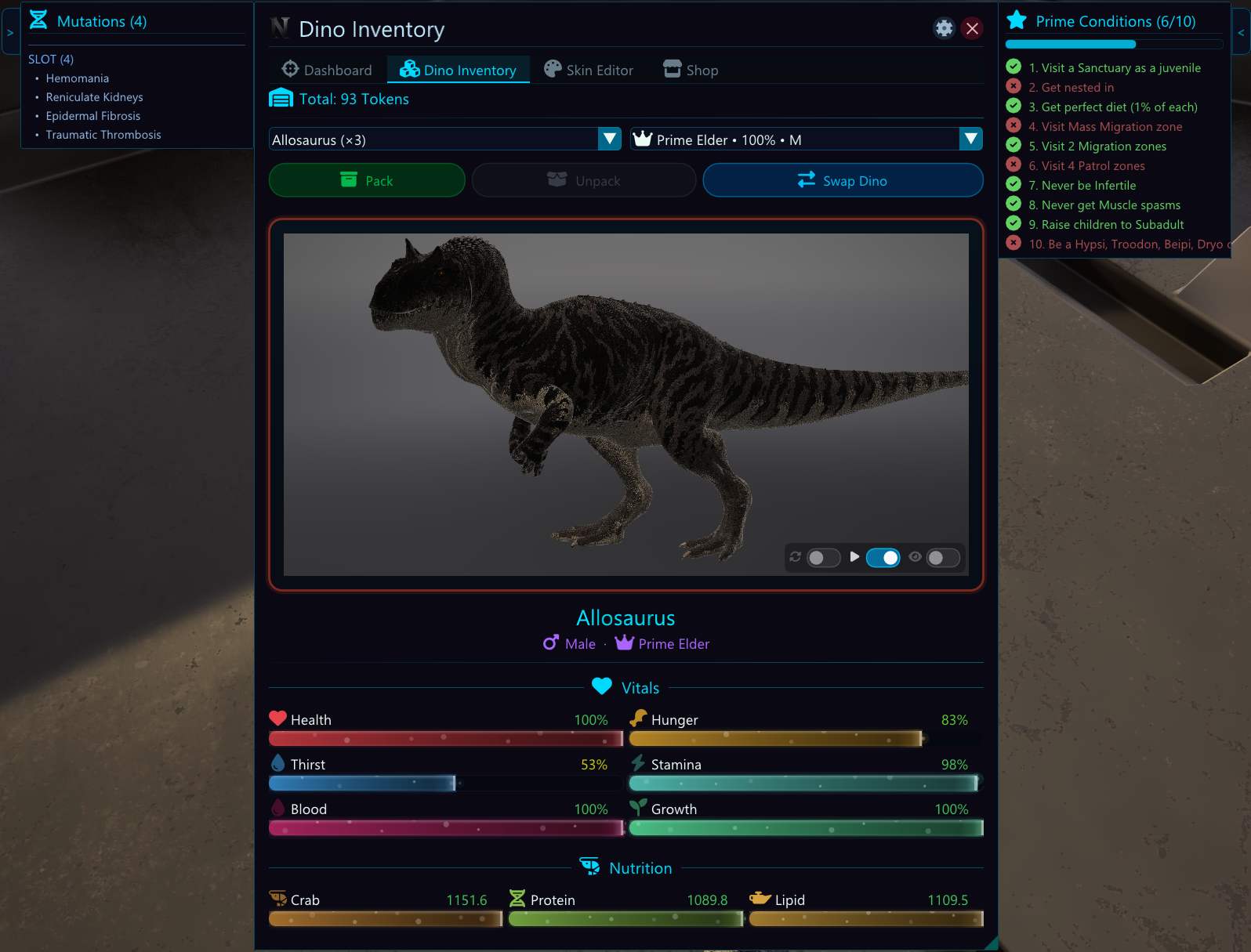 Dino Inventory