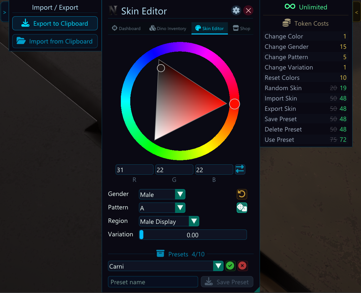 Skin Editor